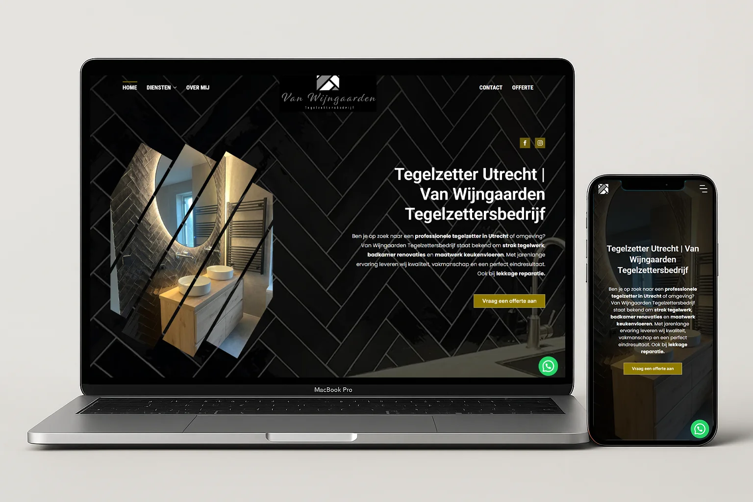 Van wijngaarden tegelzetters website laten maken tiel