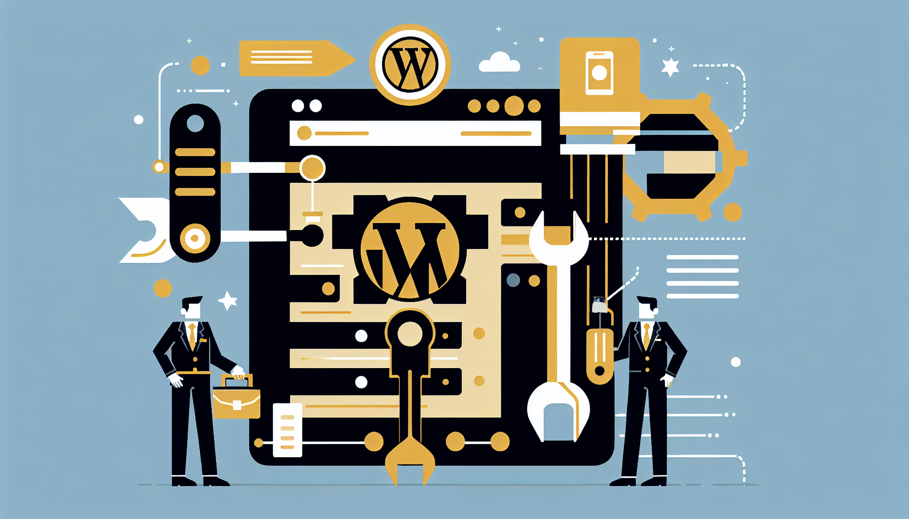 WordPress onderhoud uitbesteden, professioneel team werkt aan veilige website