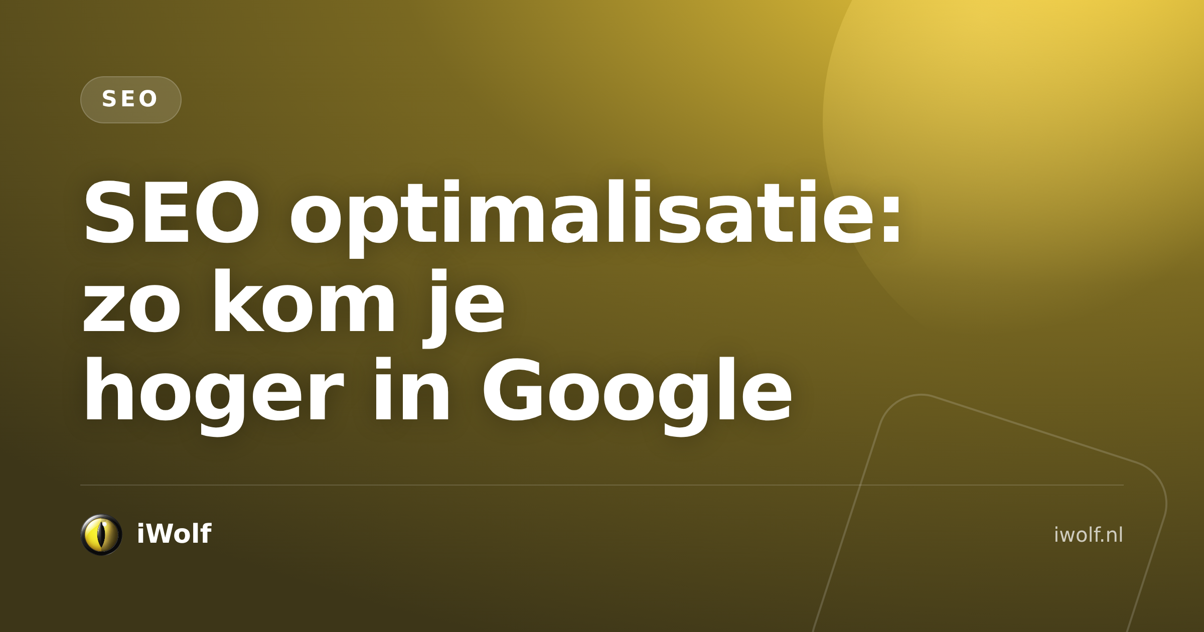 SEO optimalisatie: zo kom je hoger in Google