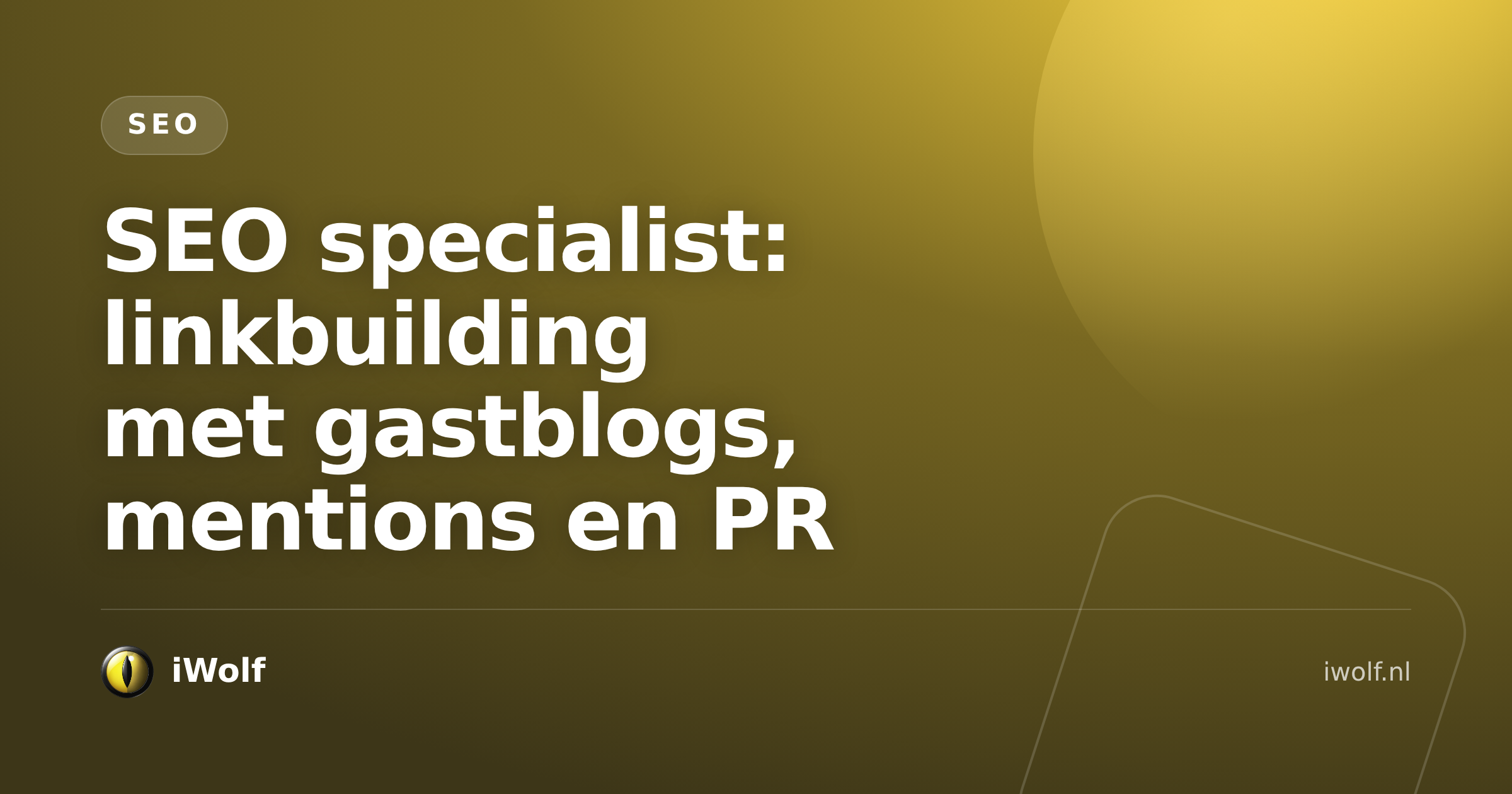 SEO specialist: linkbuilding met gastblogs, mentions en PR
