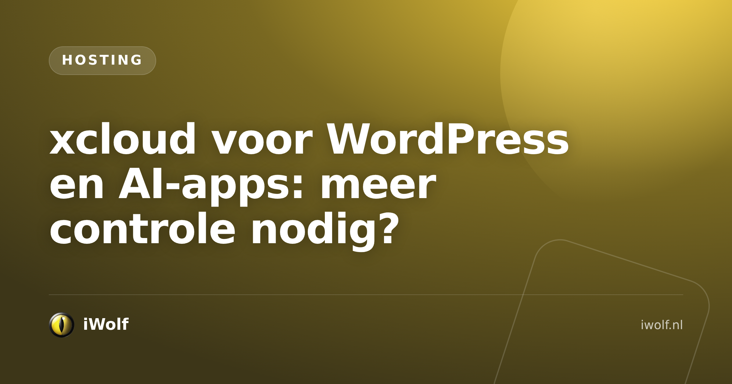 xcloud voor WordPress en AI-apps: meer controle nodig?