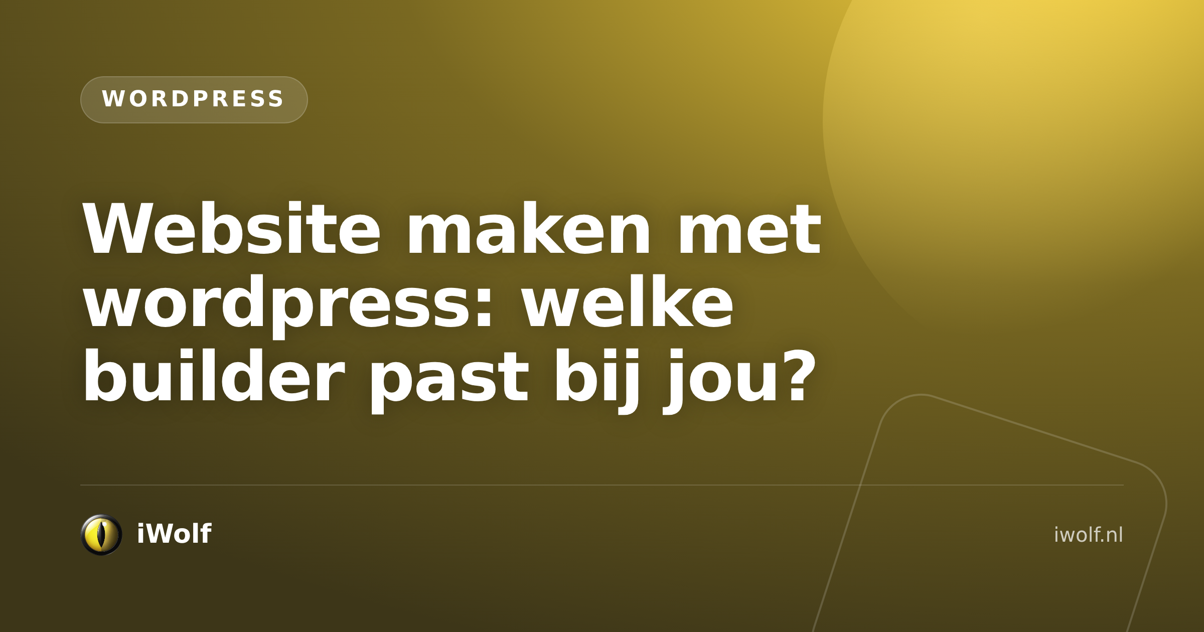 Website maken met wordpress: welke builder past bij jou?