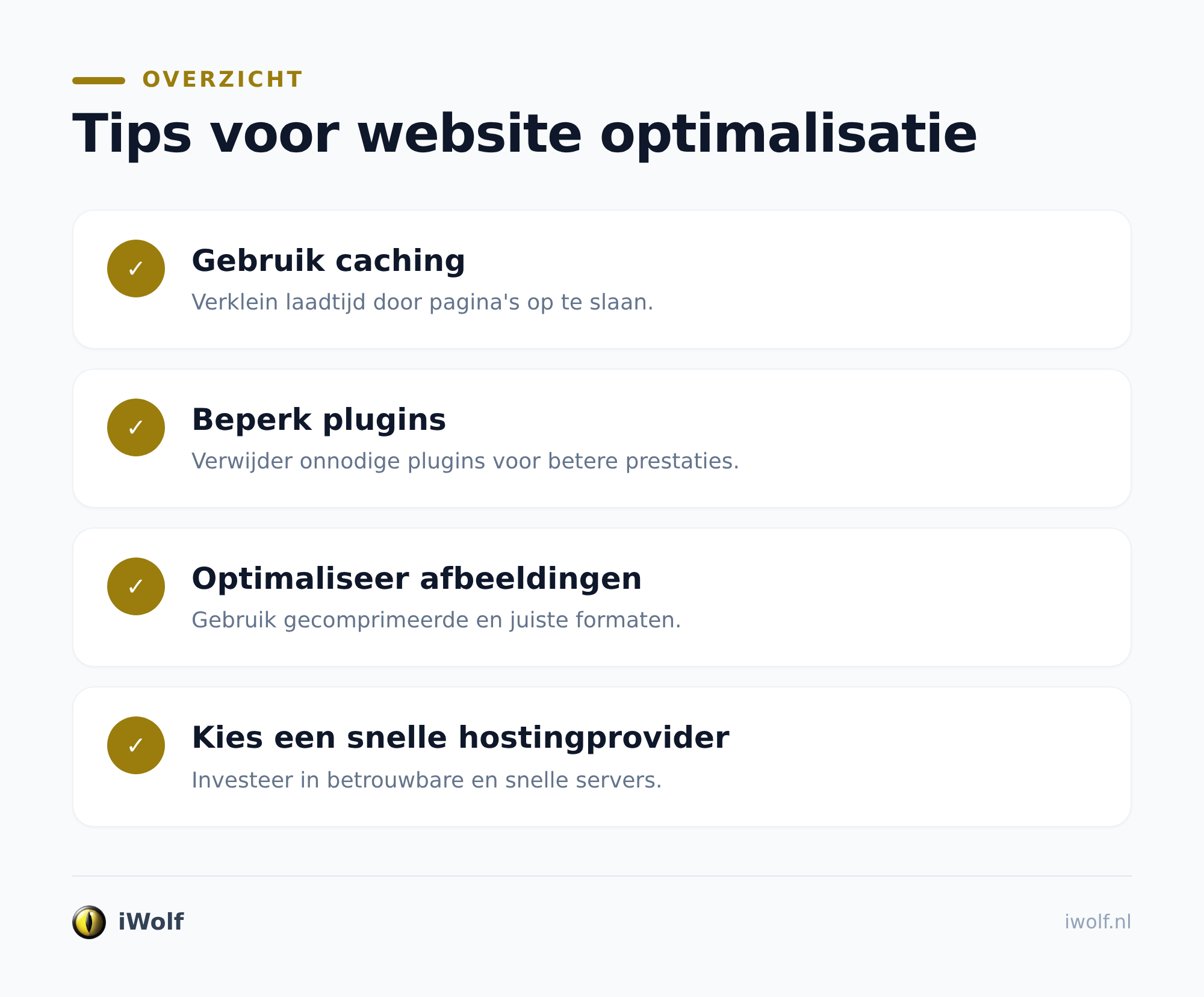 Cache, compressie en scripts goed instellen