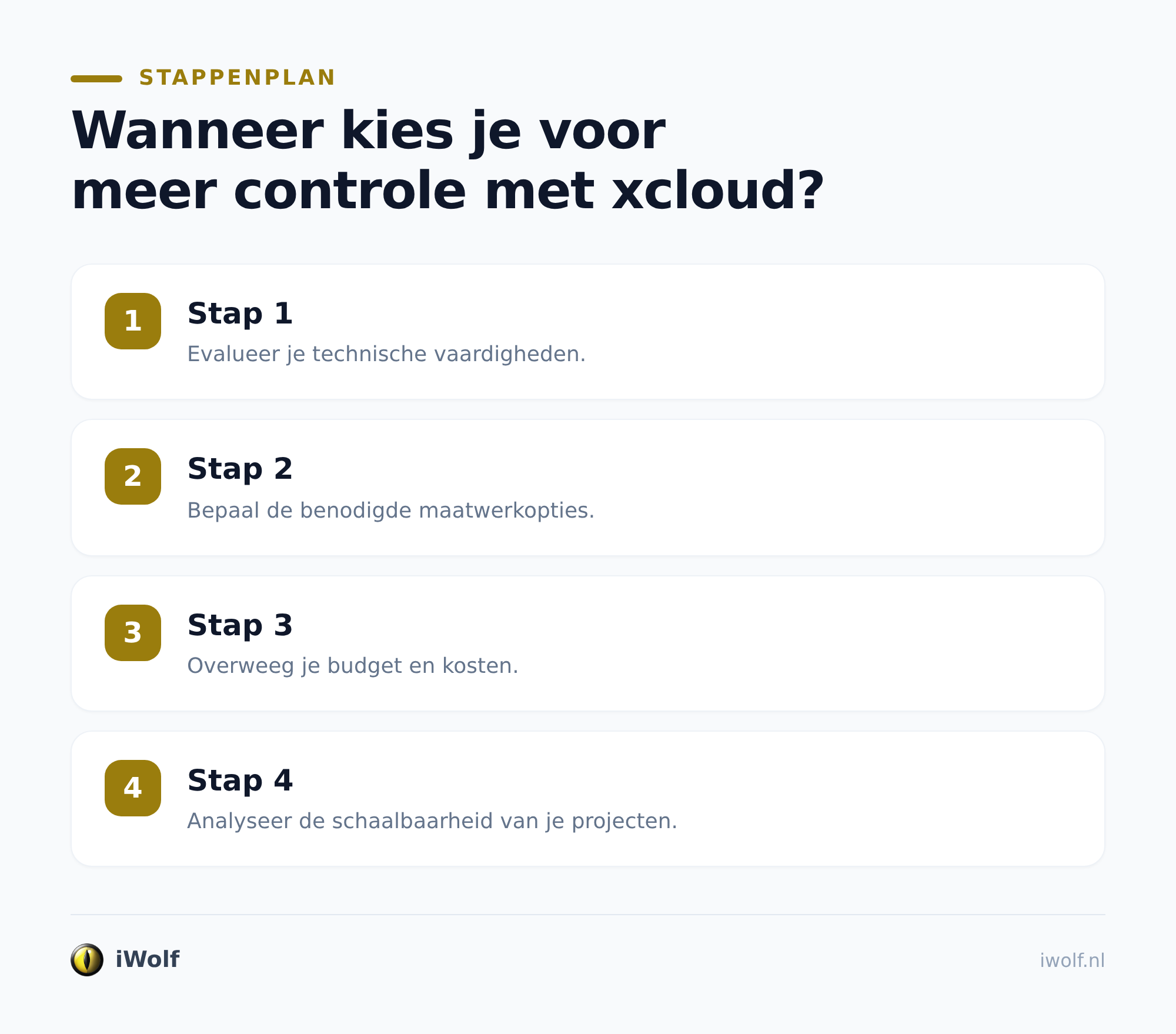 Welke controle krijg je bij xcloud?