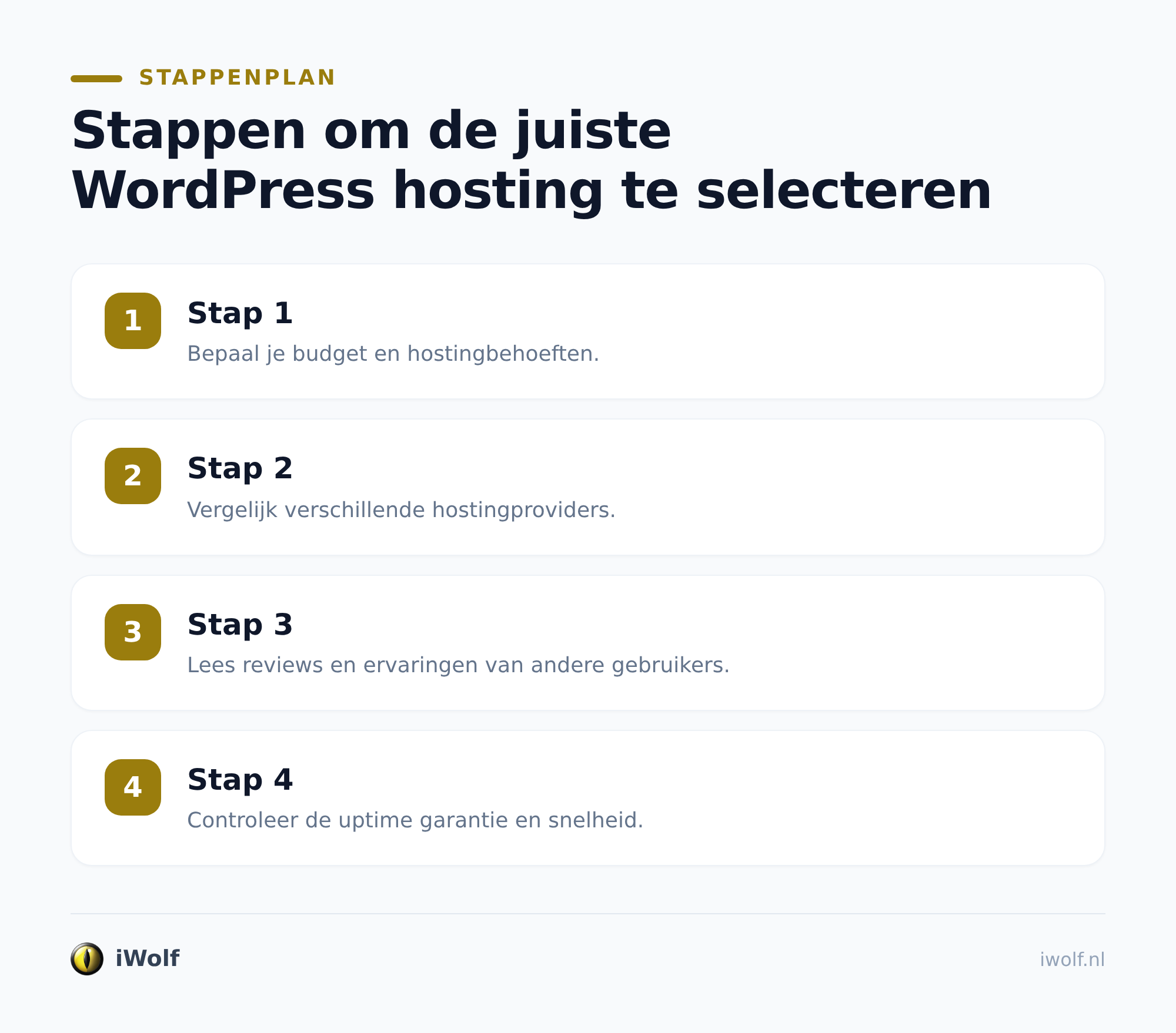 Begin met de juiste hostingsoort